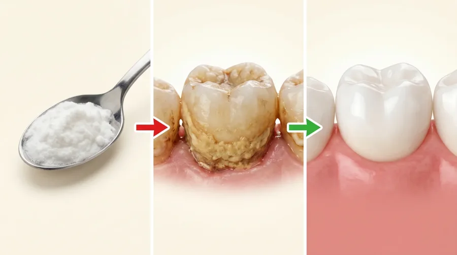 Baking soda to remove plaque, tartar, and prevent cavities