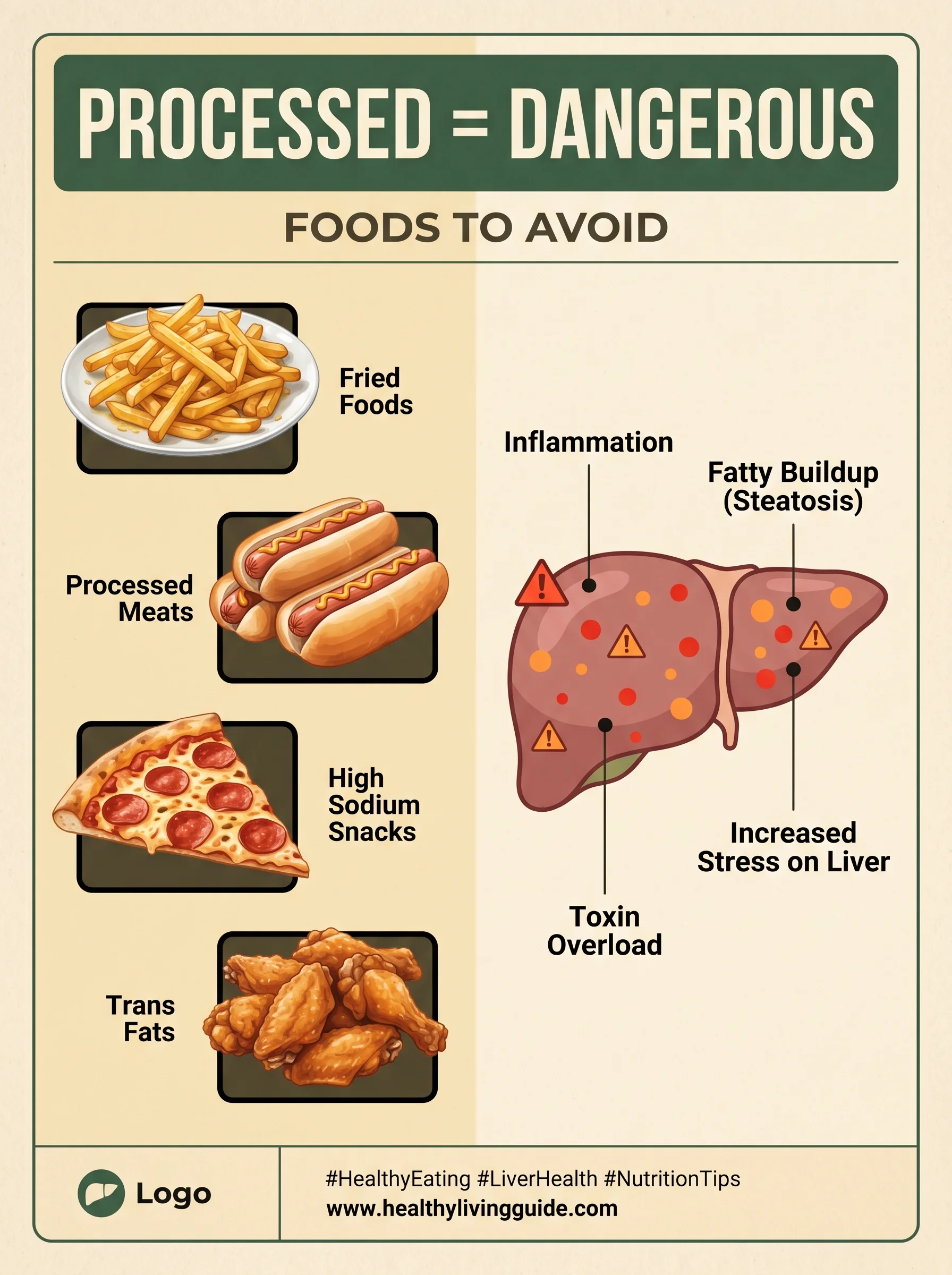 Processed deli meats beside an illustration of inflammation in cells